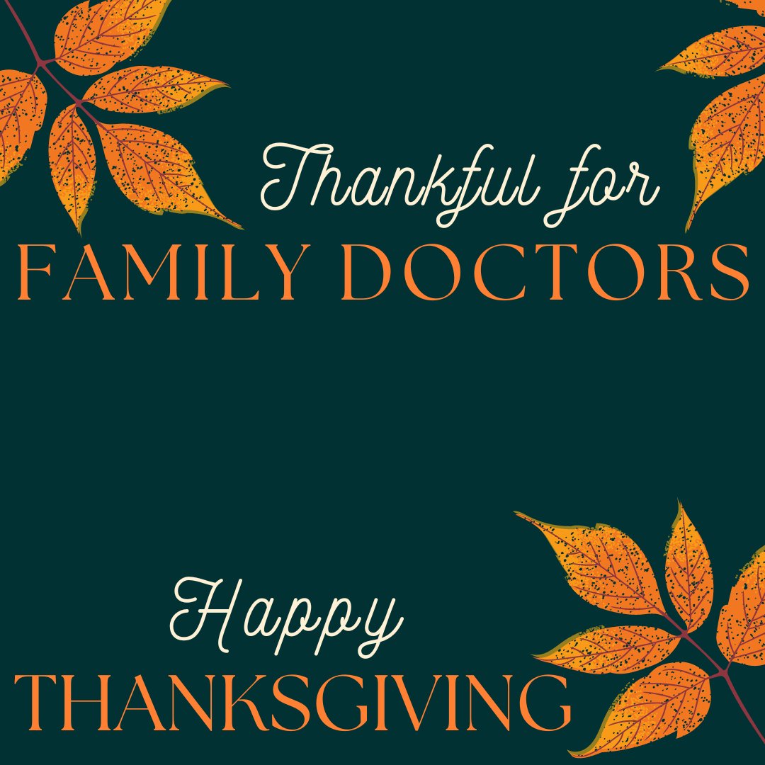 Happy Thanksgiving.

#familymedicine #thankful