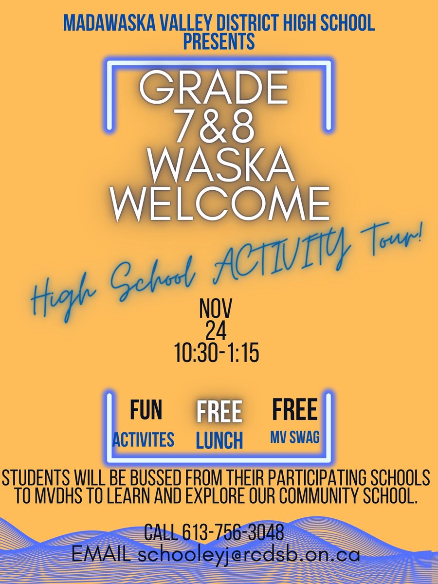 Today is the big day!  So excited to meet our soon to be MV students and families!  Stay tuned for to see the turn out!  😊@rcdsb <a href="/MVDHS/">Madawaska Valley DHS</a>