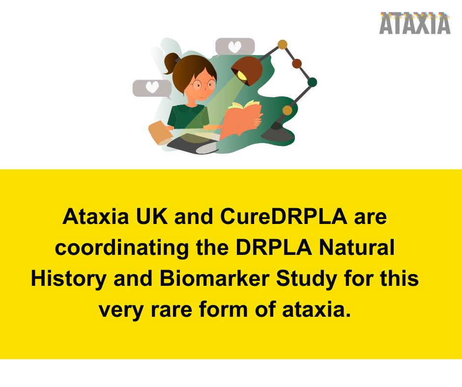 AtaxiaUK's tweet photo. The funding for the study is provided by CureDRPLA. This is a global study, including a UK site at the London Ataxia Centre, which is now recruiting participants. For more information, see: https://t.co/pEMbII1bXS

#TeamAtaxiaUK #ataxiatrial #drpla #ataxiaresearch https://t.co/SdRKEwGOcn