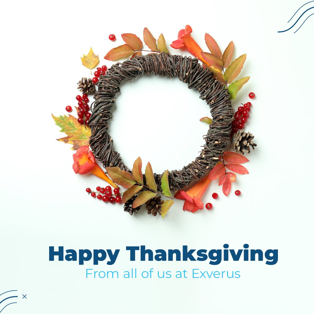 Exverus_Media's tweet photo. Happy Thanksgiving from all of us here at Exverus!

We hope you have a wonderful and relaxing holiday with your loved ones. 

Take care and, go ahead, grab that extra slice of pie... you deserve it! https://t.co/lc3thrtUWC