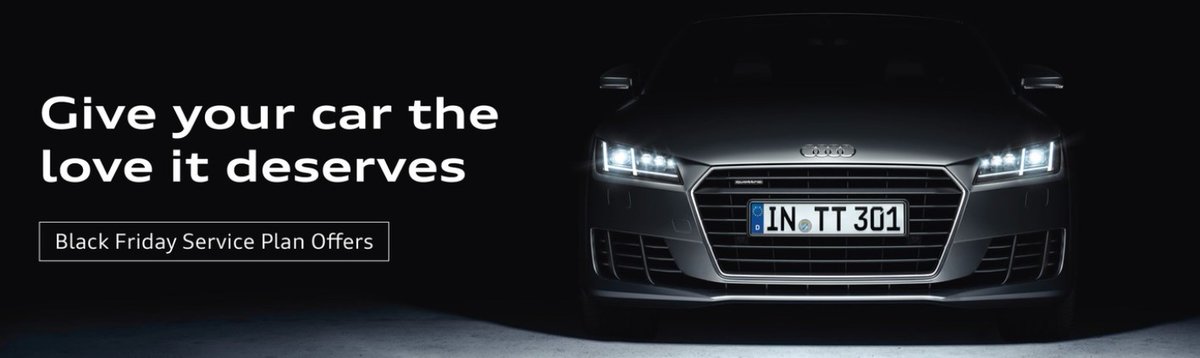 BLACK FRIDAY 'SERVICE PLANS' OFFER ...

Avail of our discounted Audi Service Plans for a limited time only!

Purchase your Audi service plan before December 5th and avail of this limited offer!

Click here to find out more:

vwfs.ie/serviceplans/a…