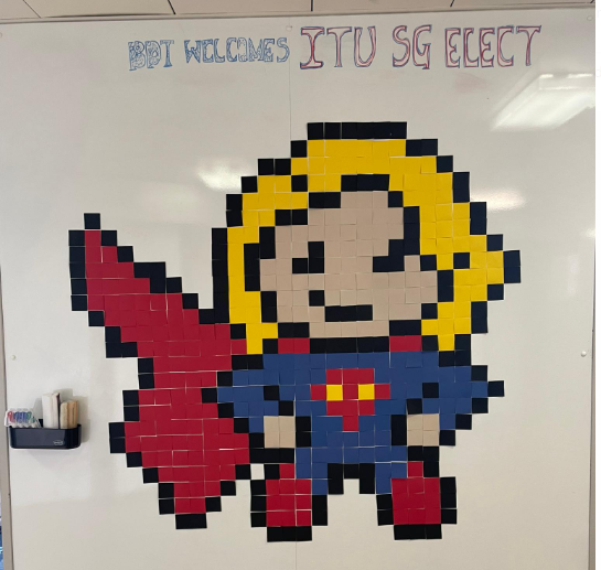 EU at the UN - Geneva #MultilateralismMatters (@eu_ungeneva) on Twitter photo 🤖🎨Look what we spotted today at the <a href="/ITU/">Int’l Telecommunication Union</a> building! What a nice way of greeting the first woman ever to be elected Secretary General of ITU, <a href="/DoreenBogdan/">Doreen Bogdan</a>. 🤖🎨Look what we spotted today at the <a href="/ITU/">Int’l Telecommunication Union</a> building! What a nice way of greeting the first woman ever to be elected Secretary General of ITU, <a href="/DoreenBogdan/">Doreen Bogdan</a>.