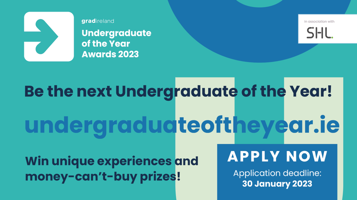 DbsHub's tweet photo. Are you Dublin Business School’s next #gradireland Undergraduate of the Year? Then start your application now https://t.co/Jr0uk4C4Ja . There are 8 awards to choose from, sponsored by some of the biggest graduate recruiters in Ireland. https://t.co/kmI5TwXkIg