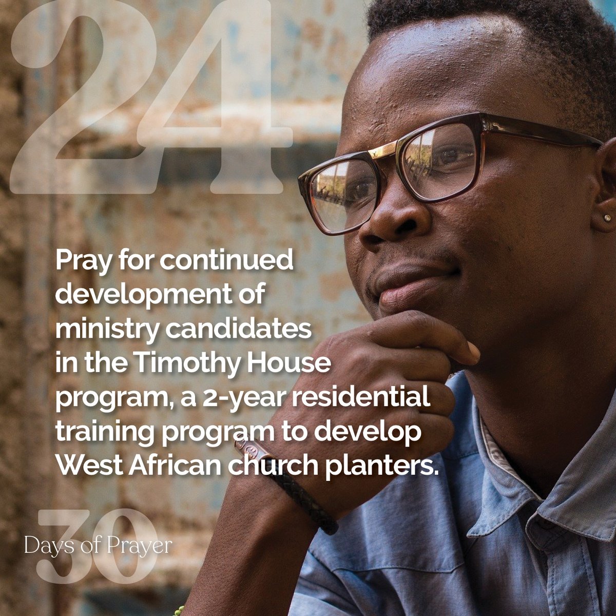 mtwglobal's tweet photo. Day 24: Pray for the continued development of ministry candidates in the Timothy House program, a 2-year residential training program to develop West African church planters. 

#mtw30dop #30dop #churchplanting #reformedmissionsservices https://t.co/EY8QnGuVzN
