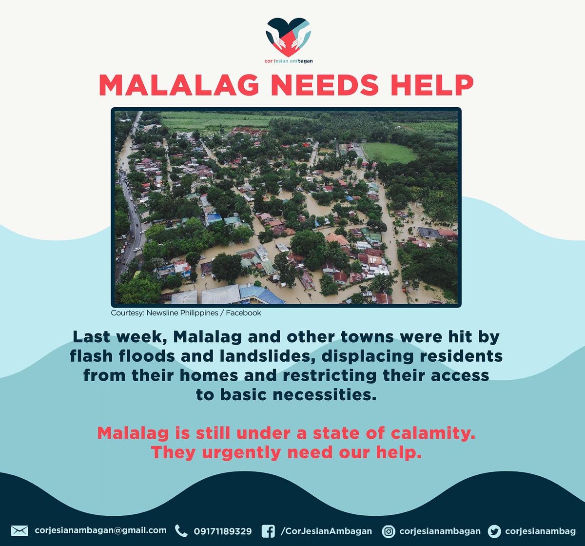 corjesianambag's tweet photo. ‼️ MALALAG NEEDS HELP ‼️

Last week, Malalag and other towns were hit by flash floods and landslides, displacing residents from their homes and restricting their access to basic necessities. 

Malalag is still under a state of calamity. They urgently need our help. https://t.co/yplkrrLrpz