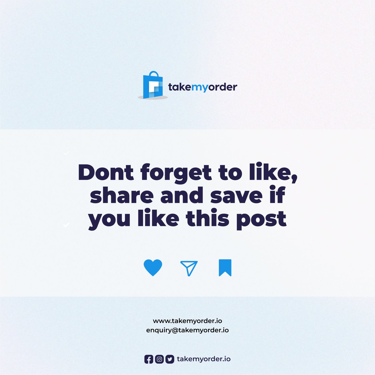 takemyorderio's tweet photo. Why do you think you prefer us?
Create you free online store just in minutes.
Sign up https://t.co/HwR30QIDhF
#onlinestore #ecom #online #business #smallbusiness #website #ecomwebsite #onlinebusiness #takemyorder #freestore #free #foreverfree #freeforever https://t.co/Icu3y06zjR