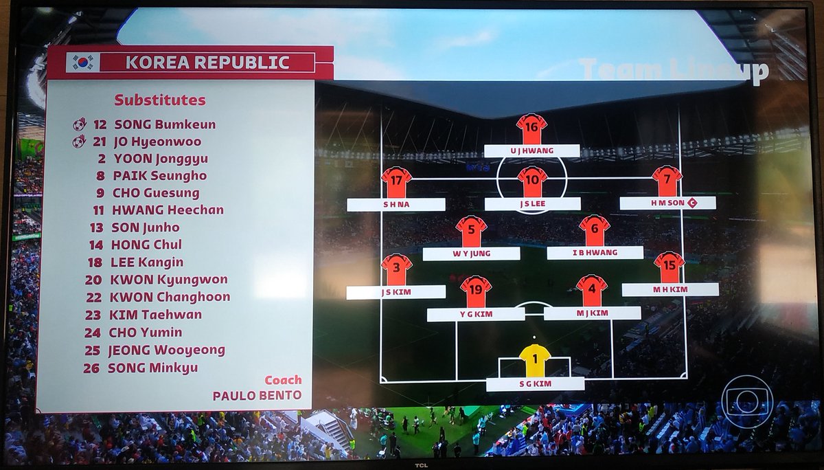 Começou o 1° jogo da Coreia na #FIFAWorldCup no #Qatar2022~ Manse!! 🇰🇷 ⚽🏆

#WorldcupQatar2022