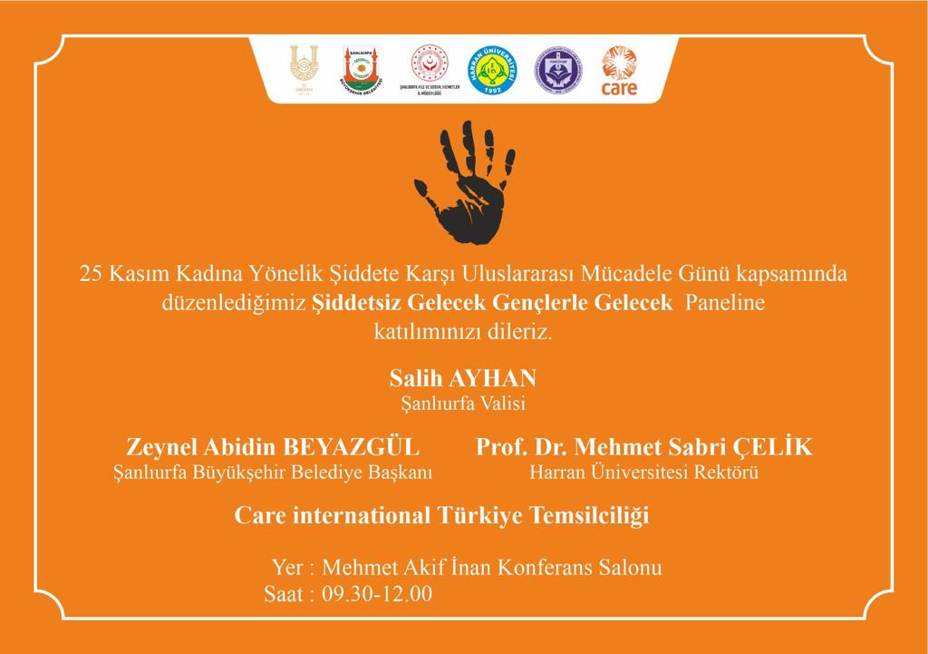 25 Kasım Kadına Yönelik Şiddete Karşı Uluslararası Mücadele Günü kapsamında "Şiddetsiz Gelecek Gençlerle Gelecek" panelinde buluşalım.

📍M. Akif İnan Konferans Salonu
🕘09.30
🗓️25.11.2022 Cuma