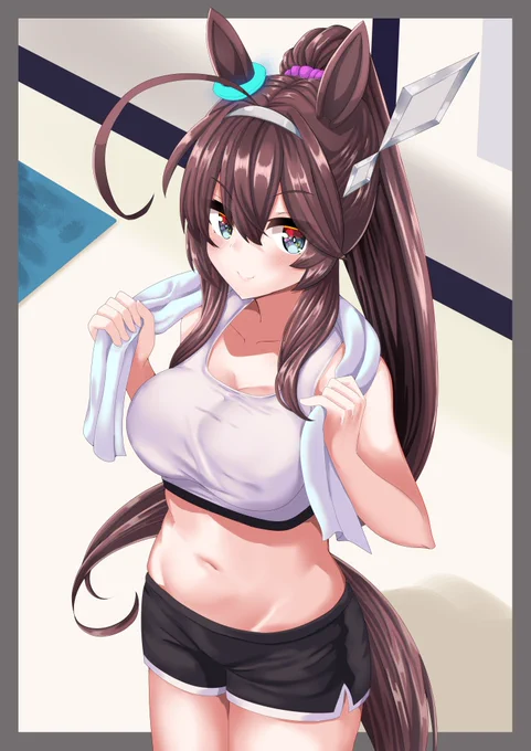 #何度でも見てほしいお気に入りを貼るタグ
ポニテブルボンとキタちゃん。 