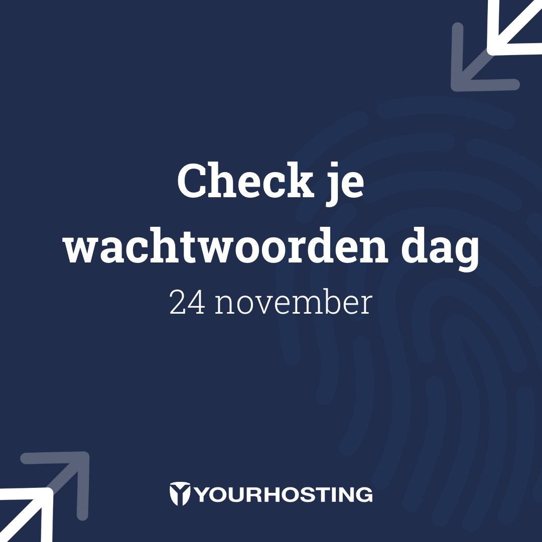 Vandaag is Check je Wachtwoorden dag. 🔒 Gebruik jij een simpel wachtwoord (123456, qwerty, de naam van je partner ...) of gebruik je altijd hetzelfde wachtwoord? Dit maakt het makkelijk voor hackers om in jouw accounts te komen. 

Heb jij je wachtwoorden al gecontroleerd?