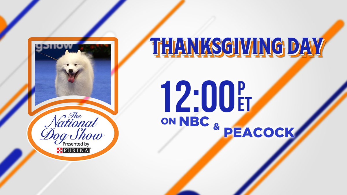 A holiday tradition continues on <a href="/NBC/">NBC Entertainment</a> and <a href="/peacock/">Peacock</a>!

Catch the #NationalDogShow presented by <a href="/Purina/">Purina</a> TODAY at 12 ET.
