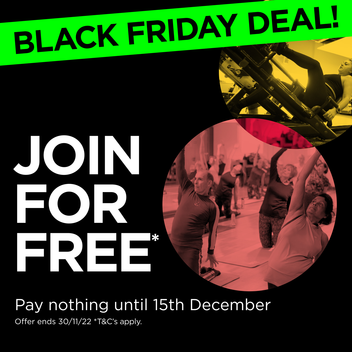 Black Friday is here! 💸
Join us today and get over 3 weeks FREE - that’s no joining fee and nothing to pay until 15th December 😮

Find a membership that’s suited just for you.

Sign up online today 👉 bit.ly/blackfridayjoi…
Prefer to speak to someone?👉 bit.ly/blackfridaycal…