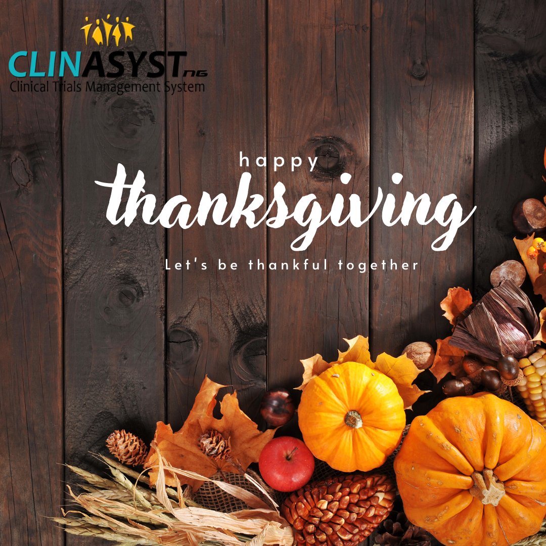 clinasyst's tweet photo. We are thankful for our Clinasyst Community. What are you thankful for? https://t.co/tZBUm5owDn