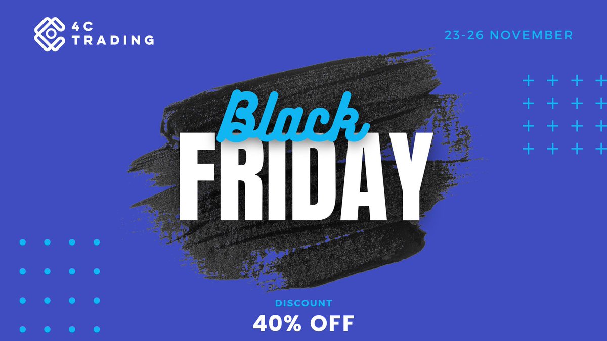 ⚠️𝗕𝗟𝗔𝗖𝗞 𝗙𝗥𝗜𝗗𝗔𝗬 𝗦𝗣𝗘𝗖𝗜𝗔𝗟!!⚠️ 

👉4c-trading.com/?coupon-code=B…

Automate your #crypto trades with success via the 4C Trading SMART Bots and take 40% OFF SMART Bots Subscriptions! 

✅Use code: BF40 on your checkout

#blackfriday #trading