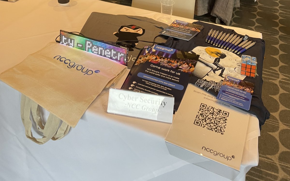 didn0t's tweet photo. Good to represent @NCCGroupInfosec at the @TheQueensSchool career fair. Lots of interest is cyber careers and excellent questions. Great to see so many girls who have participated in the @NCSC CyberFirst Girls Competition and summer courses. https://t.co/6gpcfU6HhF