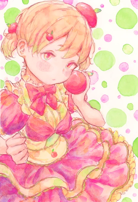 りんごちゃん#イラスト #オリジナルイラスト 