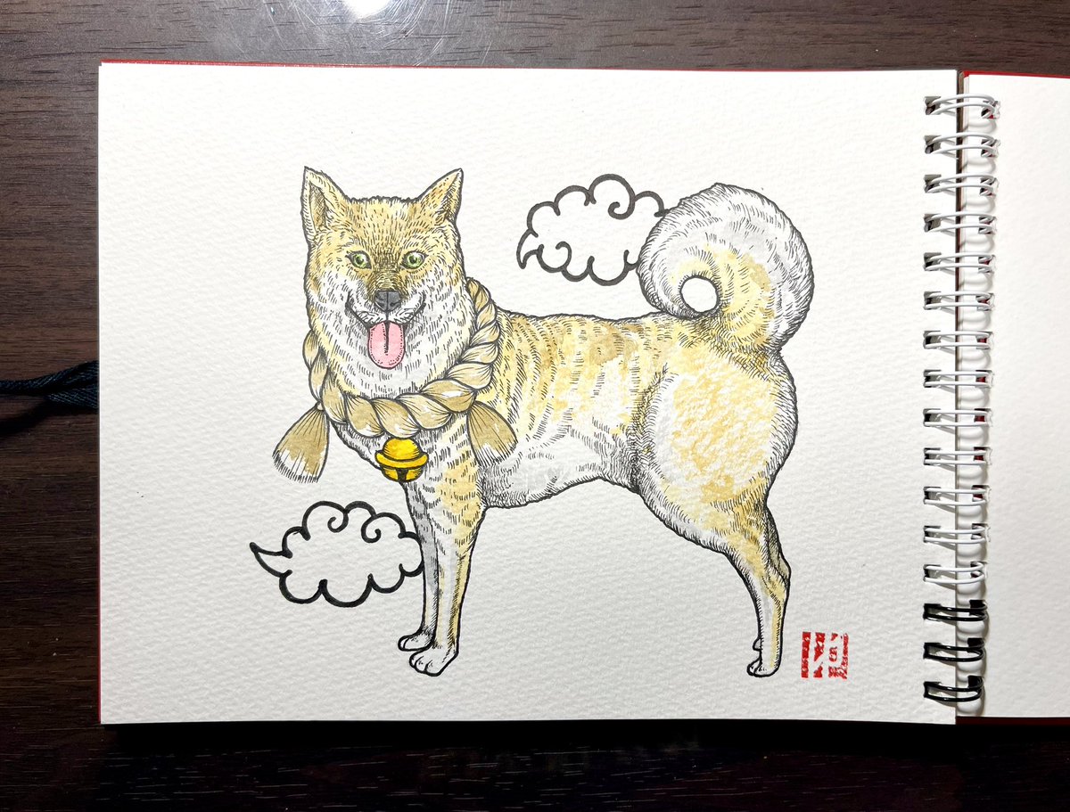 本日のドローイング。
干支の戌🐶

疲れたー!
ので寝ます!!

#小林優太 #栃木県 #宇都宮市 #画家 #絵画 #絵 #絵描きさんとつながりたい #ペン画 