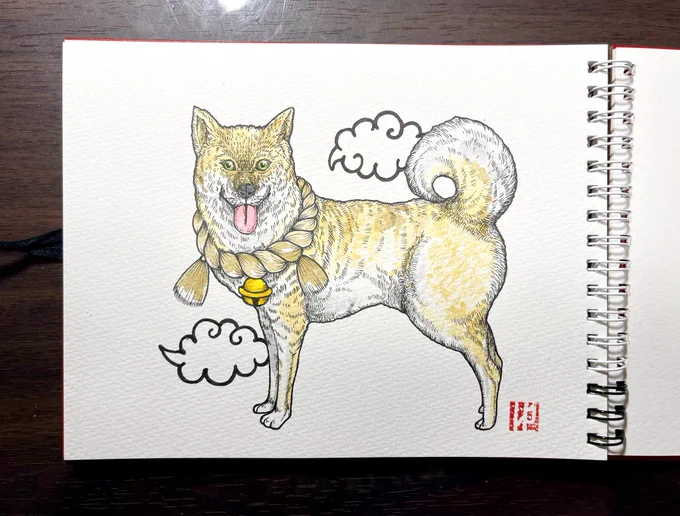 本日のドローイング。
干支の戌🐶

疲れたー!
ので寝ます!!

#小林優太 #栃木県 #宇都宮市 #画家 #絵画 #絵 #絵描きさんとつながりたい #ペン画 