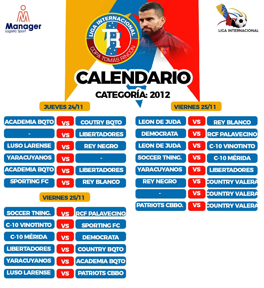ligainter's tweet photo. #TorneoClausura2022🏆 | #CALENDARIO 

¡Conoce el calendario de nuestra #CopaTomásRincón🏆! ⚽.

A partir de hoy viviremos todas las emociones de nuestra copa 👏🏻.

Serán tres sedes 🧐.

🌳 @cedesamanes 
🏫 @ayserioclaro
🏟️ #CanchaSantaElena 

#SomosLigaInternacional https://t.co/VnbXgpEYKb