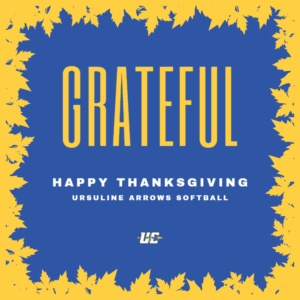 Happy thanksgiving from Ursuline Softball! 🦃 🍁