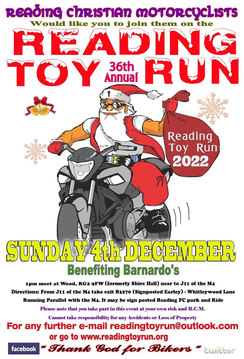mvmoxford's tweet photo. #ReadingToyRun 36th annual toy run #Reading Sunday 4th December #motorcycle https://t.co/QVOcZSRs3z