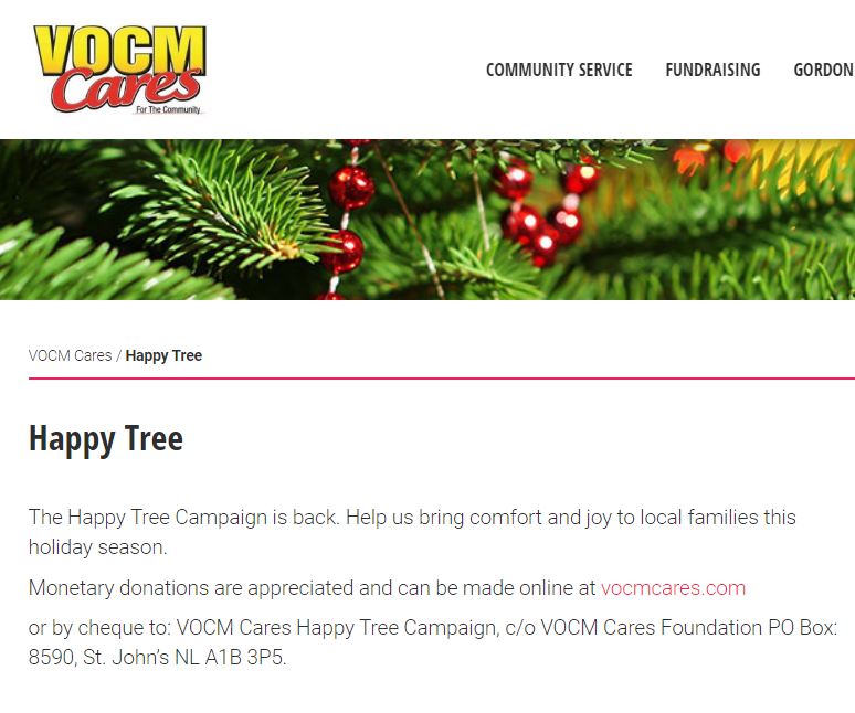 guide2good's tweet photo. The VOCM Cares Foundation woke up the Happy Tree last weekend! You can be one of the many throughout the province who donates a gift for a child, and they will make sure it reaches one.
https://t.co/7lrpIYOayY
#VOCMCares #HappyTree #DonateAGift #GoLocalBeVocal #StJohns #NL https://t.co/y5zavwR4na