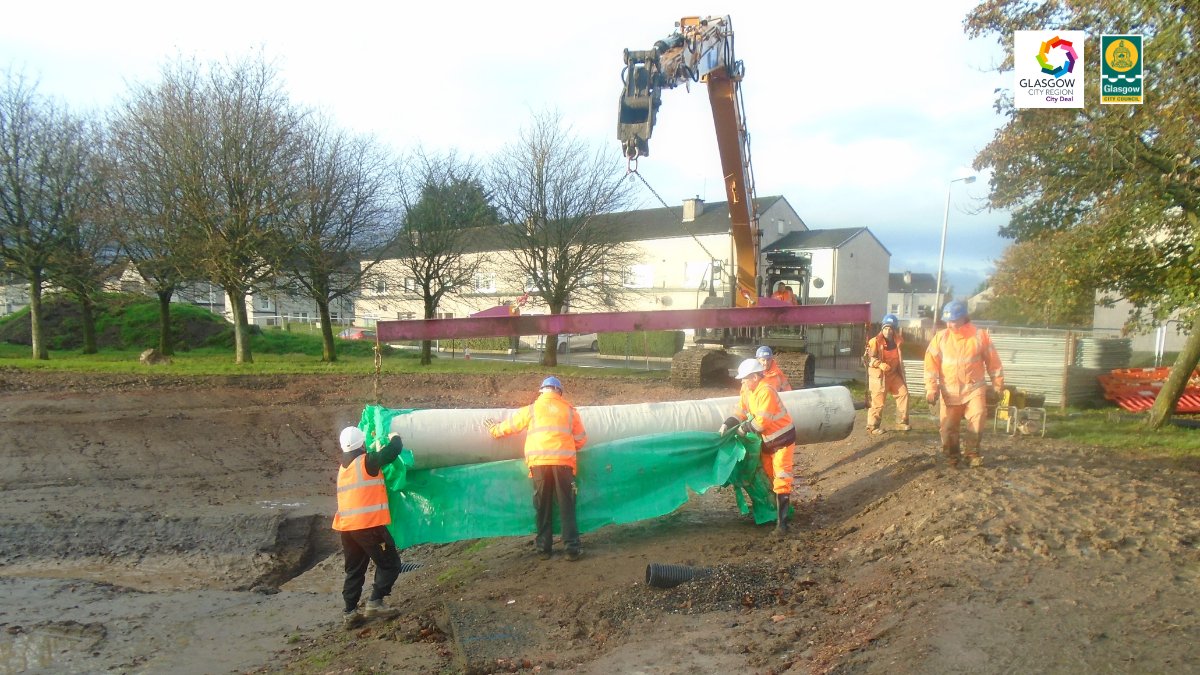 GlasgowCC's tweet photo. Find out more about the progress being made in #Penilee as part of a #GlasgowCityDeal project to:

☂️better manage rainfall 
🌳enhance local greenspace
🍁improve biodiversity 

▶️https://t.co/GR2Ts2Jam5

(@nature_scot @The_MGSDP @scotgov @UKGovScotland @GlasgowCityRgn) https://t.co/mNSI6pwWYq