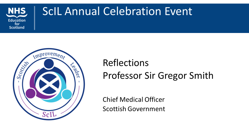 ScIL_NES's tweet photo. Welcome and thank you to our next ScIL Graduation speaker Professor Sir Gregor Smith, Chief Medical Officer, Scottish Government who will be sharing Reflections on Sustainability π#scilgrad2022 https://t.co/olDLSFcFJu