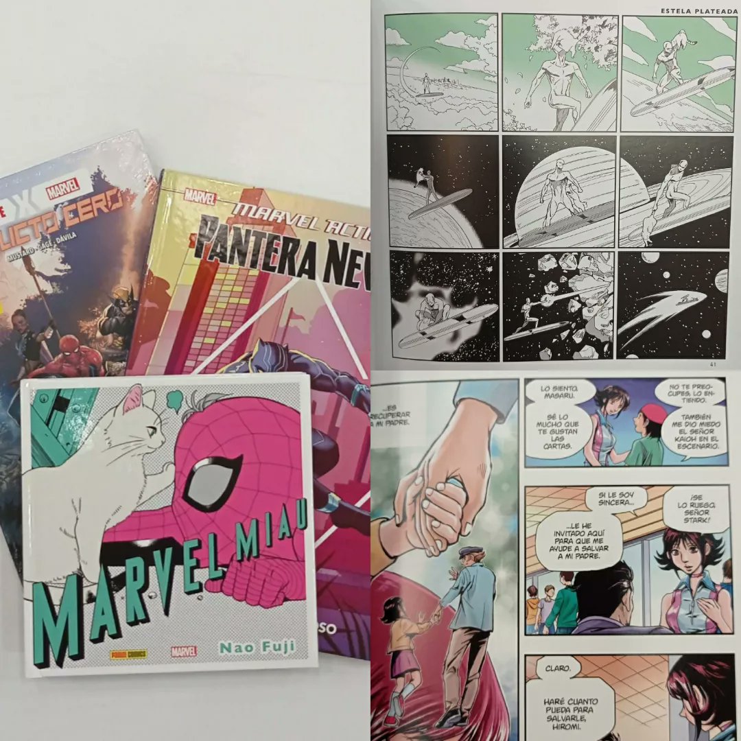metropol_comics's tweet photo. No os vayáis, psst! Que nos han llegado cosas increíbles de Marvel , destacando el singular tomo de #EstelaPlateada #MarvelMiau, de #NaoFuji, con su mascota gatuna; el #Namor #HombreSubmarino en su tomo 3 de #MarvelLimitedEdition, o el #SecretReverse de #Spiderman del creador ⬇️ https://t.co/5n0HhehI25