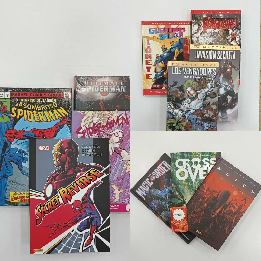 metropol_comics's tweet photo. No os vayáis, psst! Que nos han llegado cosas increíbles de Marvel , destacando el singular tomo de #EstelaPlateada #MarvelMiau, de #NaoFuji, con su mascota gatuna; el #Namor #HombreSubmarino en su tomo 3 de #MarvelLimitedEdition, o el #SecretReverse de #Spiderman del creador ⬇️ https://t.co/5n0HhehI25