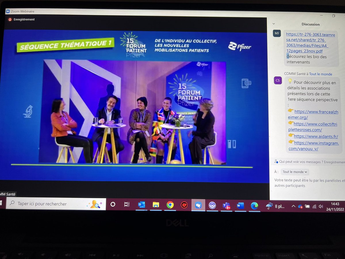 celine_dupre's tweet photo. De l’individu au collectif, les nouvelles mobilisations patients #forumpatientpfizer @Pfizer_France @COMMSante https://t.co/UASowHP84H