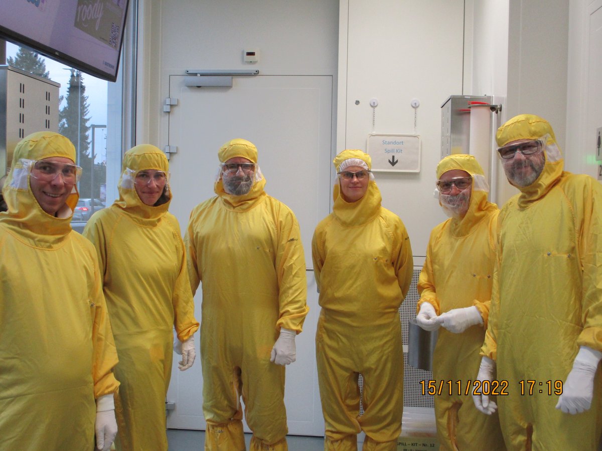 SinuesLab's tweet photo. Greetings from the Minions! Interesting industrial visit looking into stent coating processes in the clean room of #Biotronik AG, made possible by the Swiss Society for Biomedical Engineering #SSBE. @swissbiomed https://t.co/F8UxDaUa6p