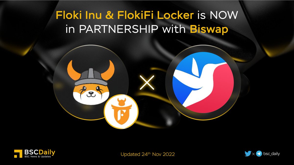 bsc_daily's tweet photo. 🎉 @RealFlokiInu @FlokiFi PARTNERSHIP with @Biswap_Dex 🤝

#FlokiFi - the umbrella name for a suite of decentralized finance products that will be launching under the $FLOKI brand🔥

#BSW - Trade, Earn, Refer on the most progressive DEX on #BNB Chain🧬

Read more👇

#BSC #WEB3 https://t.co/kRWGcUpKaY