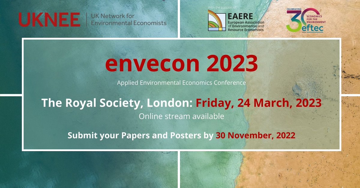 _UKNEE's tweet photo. 📣The #envecon2023 papers and posters submission deadline is approaching. Thank-you to everyone who has submitted their excellent work so far. 

To add your work for consideration, please submit by the EOD next Wednesday, 30/11.

More info here👇 
https://t.co/j1LKy3n5W5 https://t.co/6fwWEq6Uw1