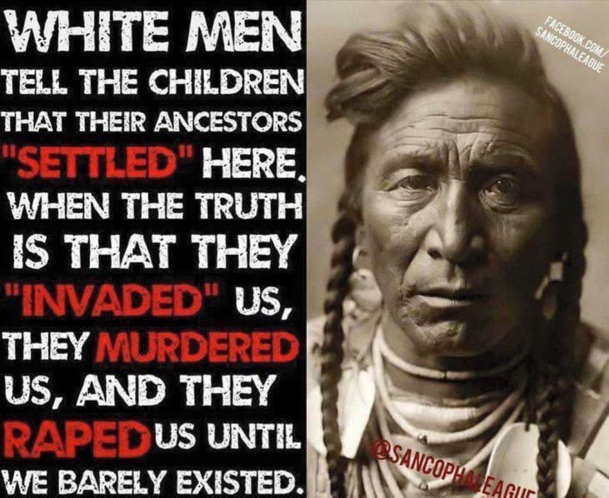TalbertSwan's tweet photo. Today, I will go to church and give thanks to God for life, family, and many blessings. I will gather with family to love on each other.

I will not celebrate the genocide of indigenous people and the theft of their land to establish a white supremacist nation.

#Thanksgiving https://t.co/ZURISLbkH5