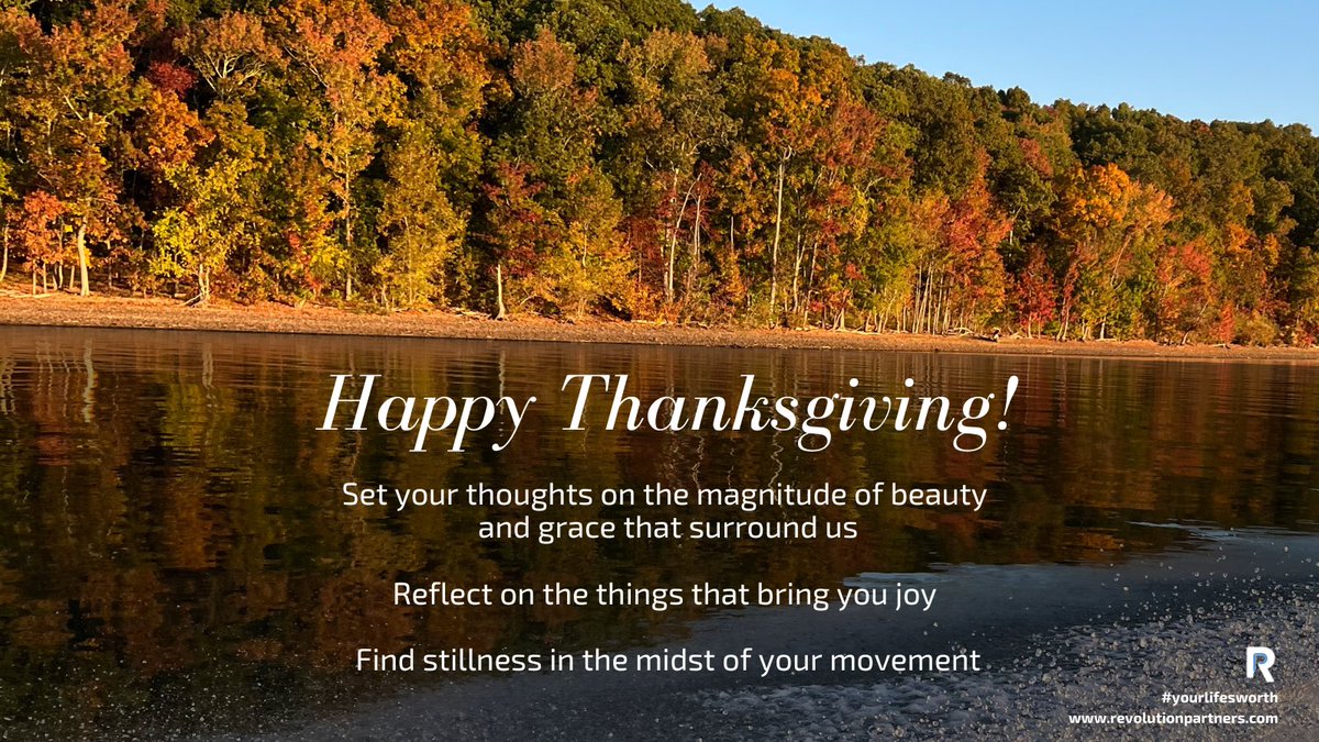 RealizeRev's tweet image. Happy Thanksgiving! May we all take a few moments to create space for gratitude. 
#YourLifesWorth #Realize bit.ly/3ENrPGy