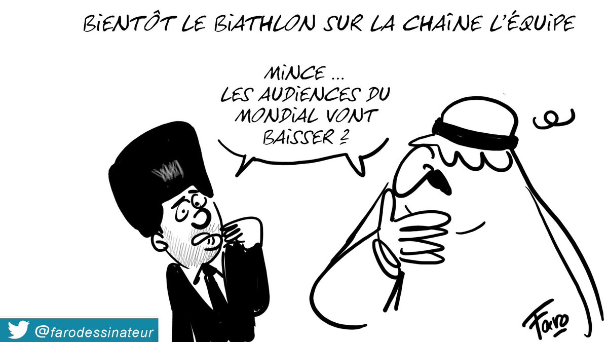 J-5️⃣ avant la coupe du monde de #biathlon sur <a href="/lachainelequipe/">la chaine L'Équipe</a> 
Merci <a href="/Farodessinateur/">Faro dessinateur</a> 😉
📺❄️🎯🇫🇷