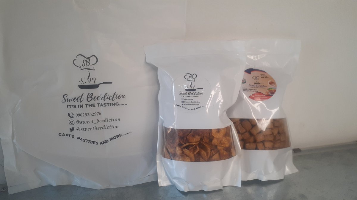 sweetbeediction's tweet photo. We are Branded now!😃💃🏾 "We Don package proper"😁 to serve you... Thank you Lord for another mile stone

Oya let the Christmas order begin💃. We are ready for you. 
Our chin Chin and Plaintain Chips comes in 
Big- 6k
Medium-3k
Small- 2k respectively.

Call/Whatsapp: 09025252976. https://t.co/LoJg4LcZjQ