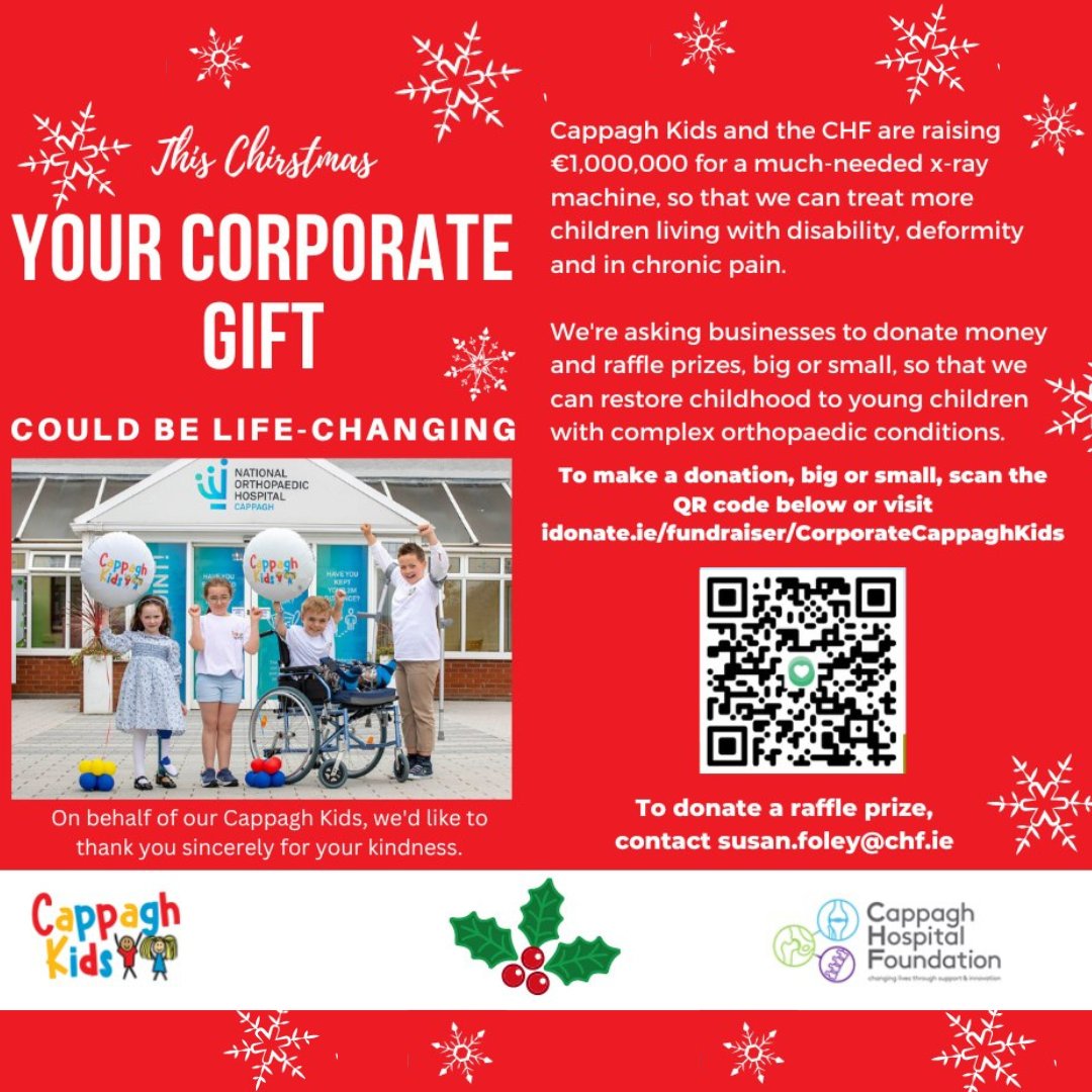CappaghHospFoun's tweet photo. (1/3) As children grow, untreated orthopaedic conditions worsen &amp; surgery can become complex leading to poor outcomes. In some instances, conditions can become inoperable. To tackle this ongoing issue, #CappaghKids &amp; #CappaghHospitalFoundation are raising €1,000,000 to purchase https://t.co/eYdSE7wqdB
