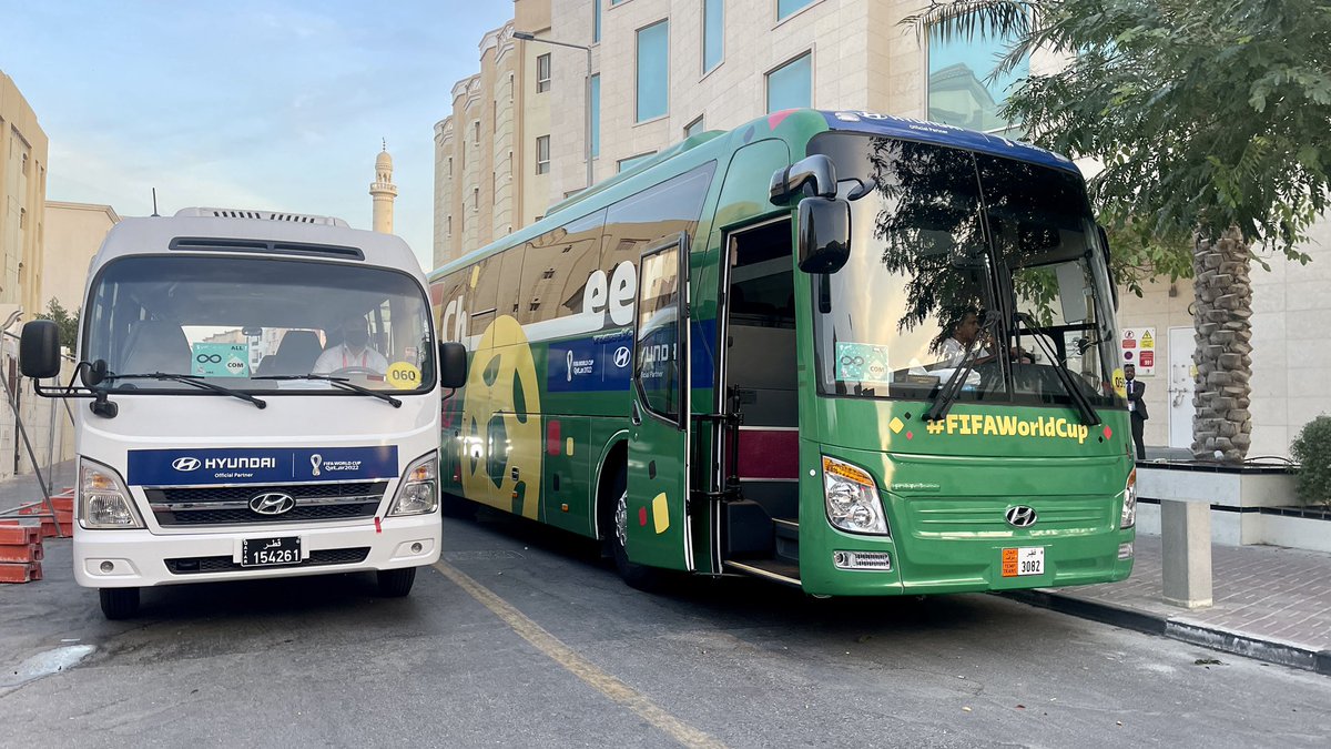 GhanaBlackstars's tweet image. #BlackStars Team Bus getting ready to leave the Team Hotel🇬🇭 

#FIFAWorldCup | #TeamGhana | #Qatar2022
