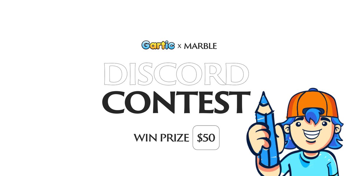 MarbleDaoCosmos's tweet image. We are creating a $50 Discord #contest with #Gartic! 🎉

🏆 Weekly or monthly winners
💎 Double rewards for #Marblenaut #NFTs holders

Don’t you have one? Mint one now!

Gamers guess drawings &amp;amp; climb the leaderboard.

#Giveaway #NEARisNOW #Near $JUNO #Airdrop #NFTart #Cosmos