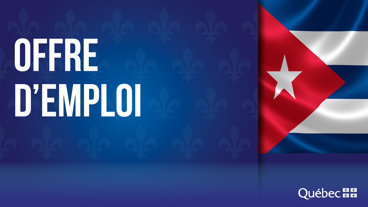 Notre Bureau <a href="/QuebecCuba/">Québec à Cuba</a> est à la recherche d'un(e) agent(e) commercial(e)!
Posez votre candidature avant le 5 décembre 2022! Tous les détails ici 👉dotation-erp.international.gc.ca/fr/carrieres/a…