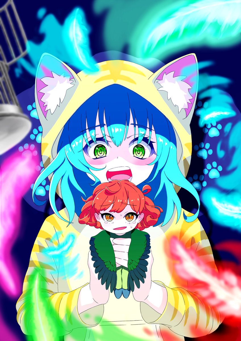 Garyo_Artist's tweet photo. イラコン落選イラストの供養。

『超自撮り☆オレたちを美少女・美少年化！』
イラストコンテストの素材写真を使用して
制作しました。

#オリジナル
＃イラスト
#イラスト好きな人と繋がりたい 
#絵描きさんとつながりたい https://t.co/9rP8Mtko7d