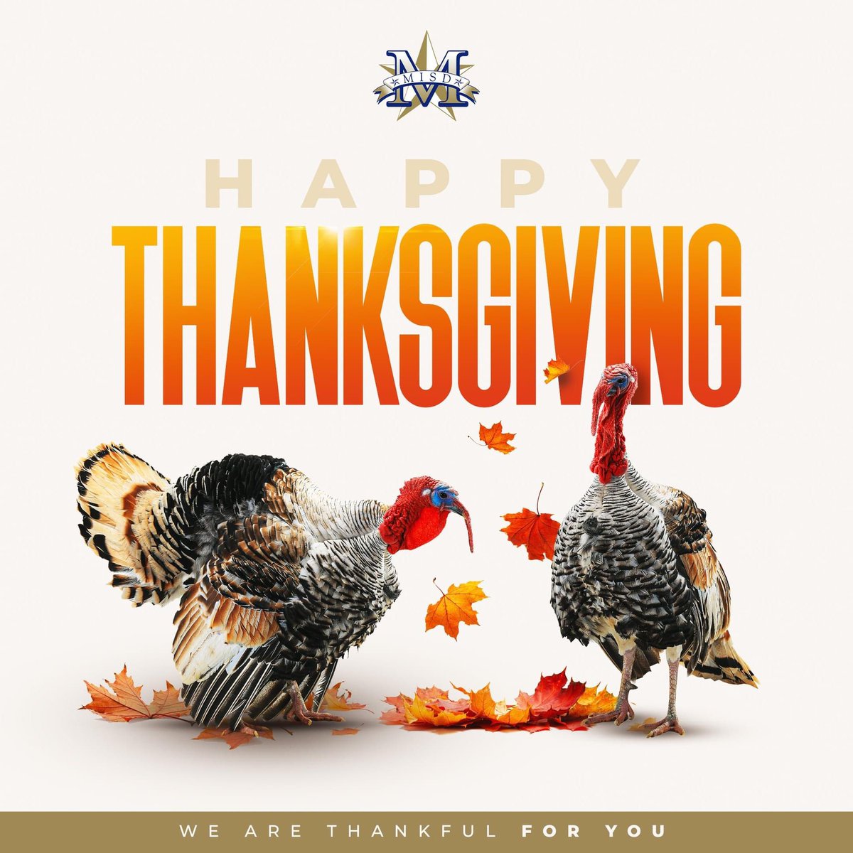 mesquiteisdtx's tweet image. Happy Thanksgiving #MesquiteNation, from our family to yours. #ThankfulMesquite 🧡🦃🍁🍽