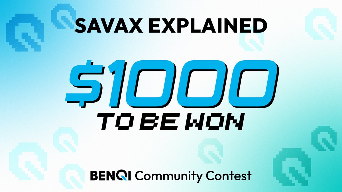 We’re excited to announce BENQI’s first community contest with up to $1000 in $QI to be won! To qualify, simply explain $sAVAX in your way and include the following in your explainer:

✅ Avalanche Liquid Staking
✅ sAVAX token
✅ The QI token’s role in Avalanche Liquid Staking
