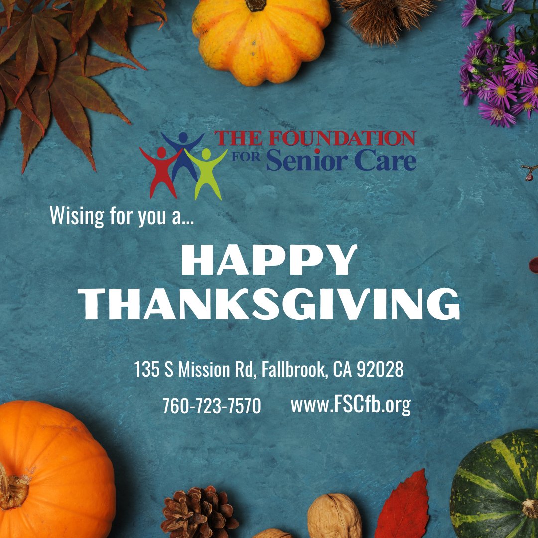 FallbrookSenior's tweet image. The Foundation for Senior Care wishes you all a happy holiday!