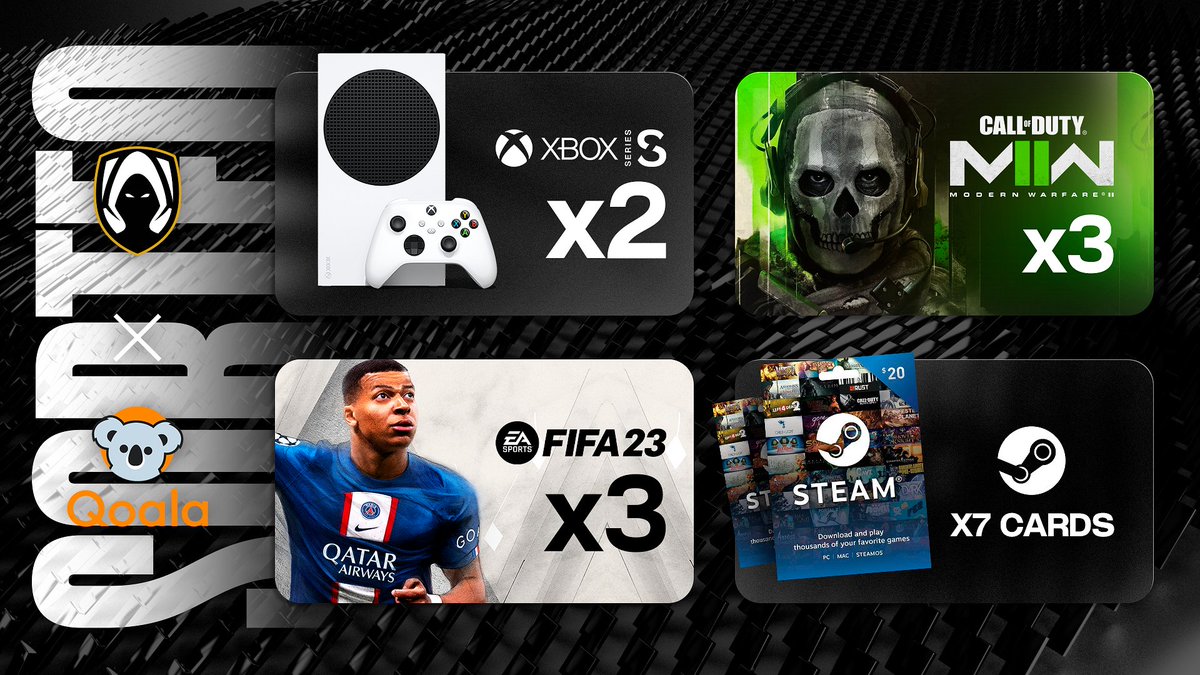 SORTEO BLACK FRIDAY X QOALA🎉

— 2 XBOX Series S
— x3 Fifa 23
— x3 COD MW2 
— x7 tarjetas 20€ Steam

Para participar:

🤝 Seguir <a href="/joinqoala/">Qoala 🐨</a>  y <a href="/TeamHeretics/">Team Heretics</a> 
♻️ Dar RT
🐨 Instalar App/Extensión de Qoala
📲 qoala.cc/megasorteohere…

Acaba el 8 de diciembre, mucha suerte🔥