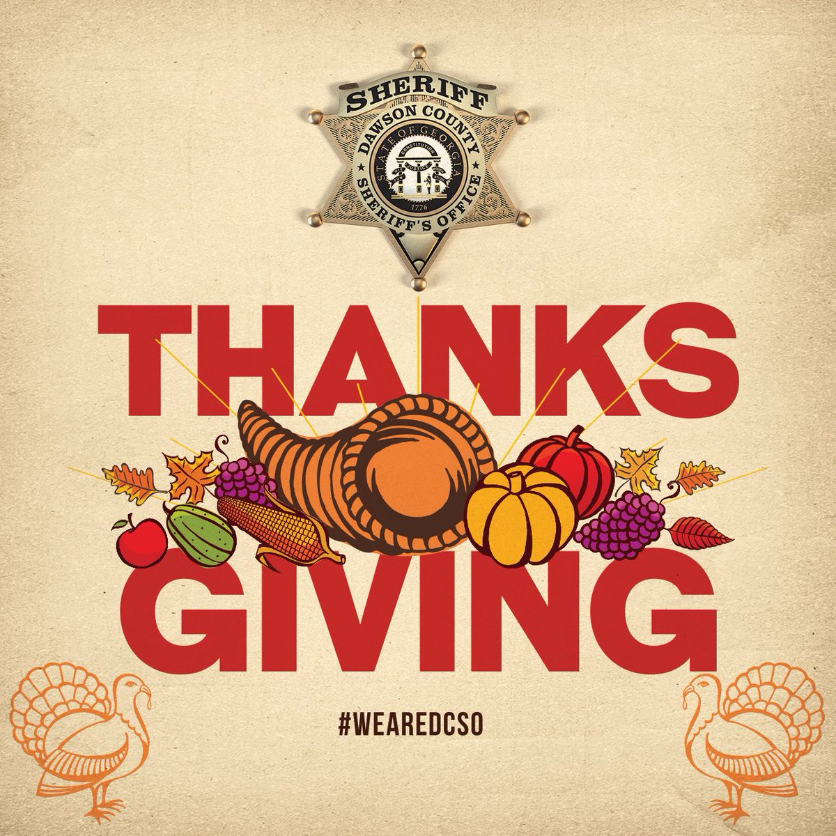Happy Thanksgiving! #WeAreDCSO