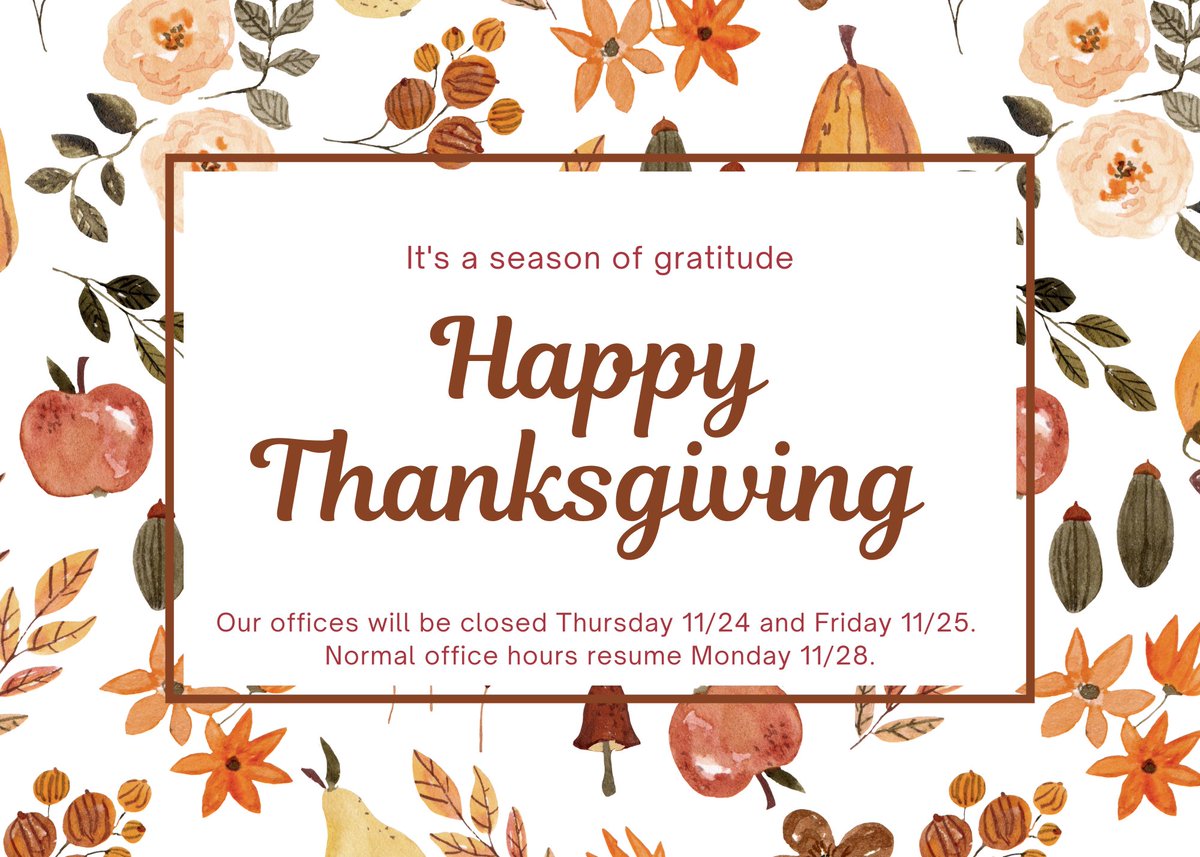 Happy Thanksgiving from the Blackhawk Family!  We hope everyone has a wonderful holiday with their loved ones. Our offices will be closed on Thursday and Friday, the 24th and 25th, and will reopen on Monday morning, the 28th. Enjoy your holiday weekend!
#BlackhawkXP #ProudlyPT6