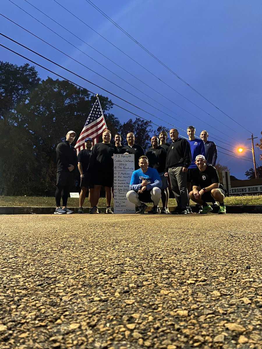Gobble gobble #gobblerchallenge 40 men across f3Macon Region took on the challenge.
